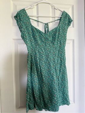Aeropostale Floral Mini Dress with Tie-Back
